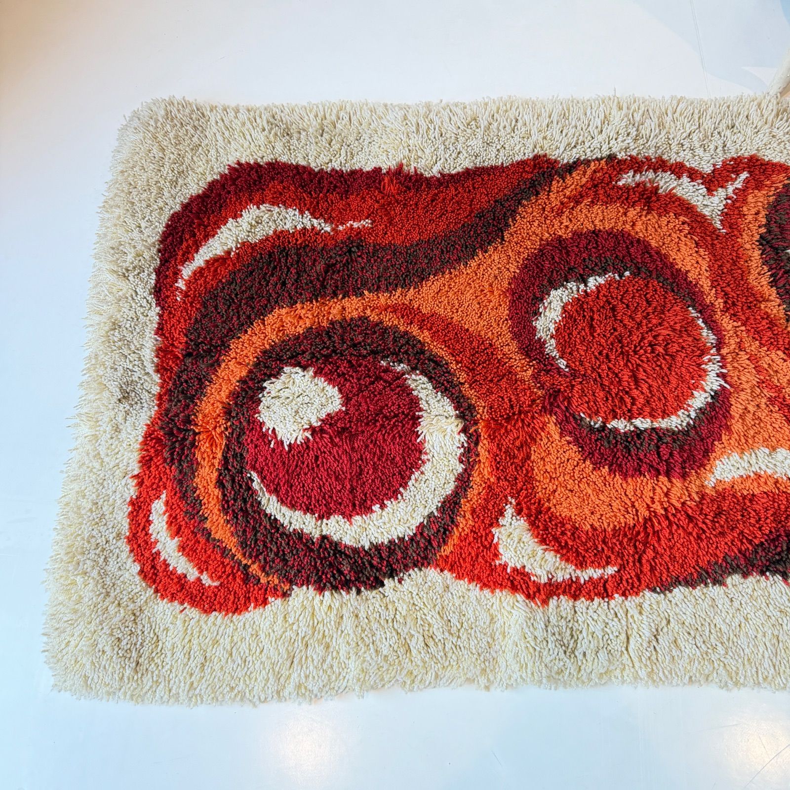 60s 70s ドイツ ヴィンテージラグ スペースエイジ ミッドセンチュリー