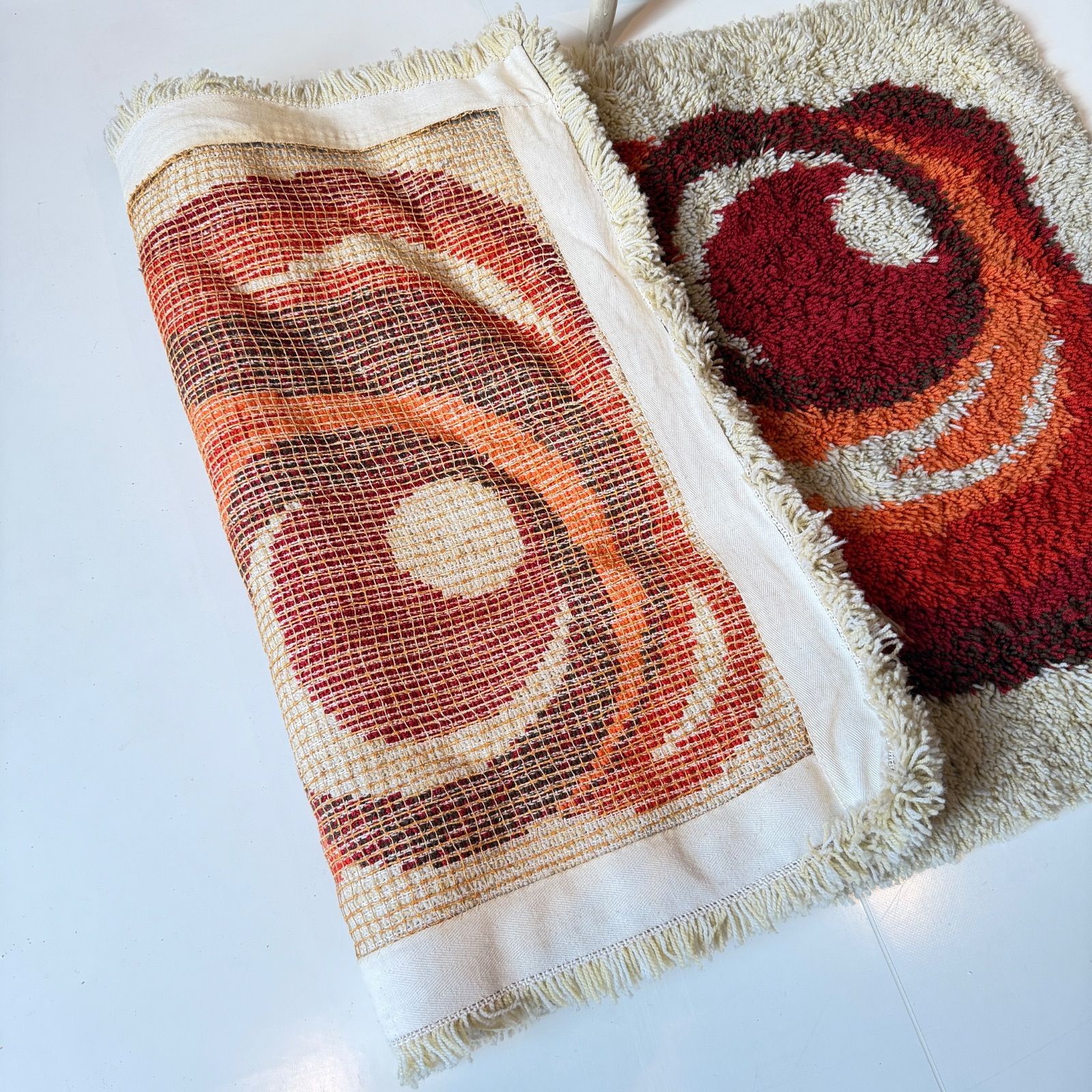 60s 70s ドイツ ヴィンテージラグ スペースエイジ ミッドセンチュリー