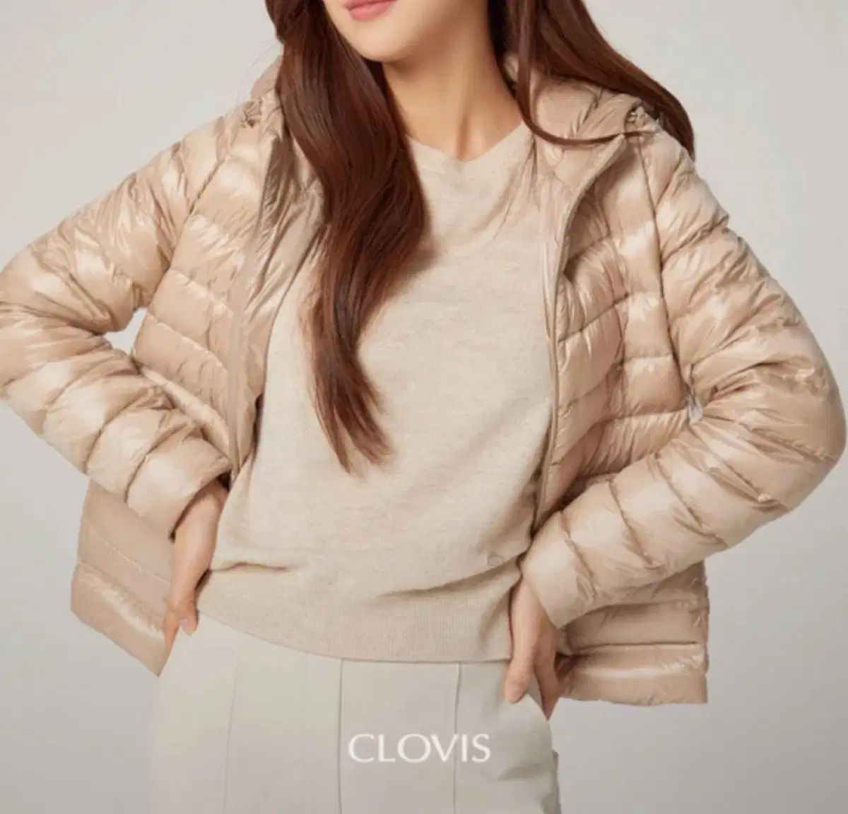 CLOVIS フード 軽量 ダウンジャケット