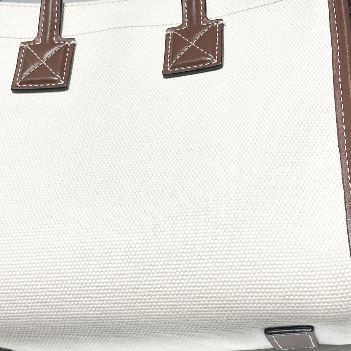 中古】 BURBERRY バーバリー ミニ フレヤトート ナチュラル/タン