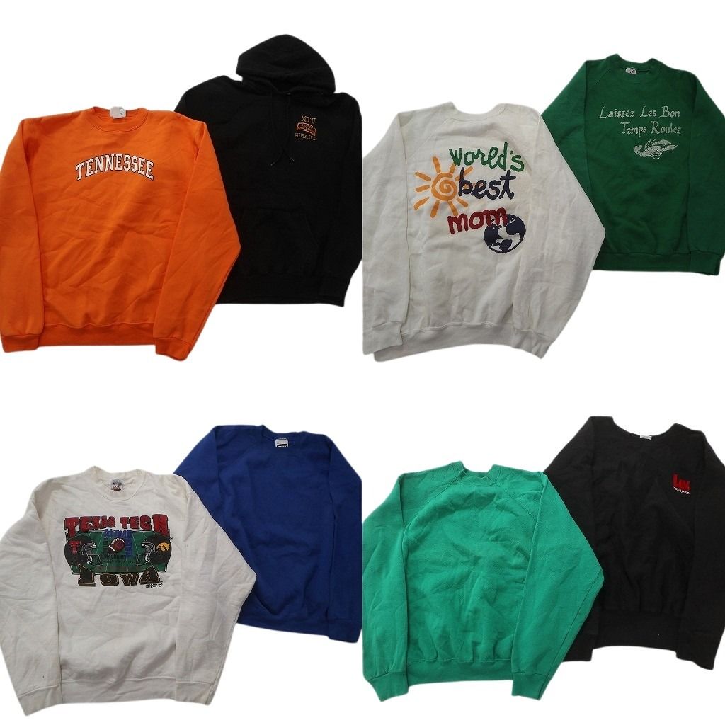 古着卸 まとめ売り USA製 スウェット 8枚セット (メンズ XL ) クルー