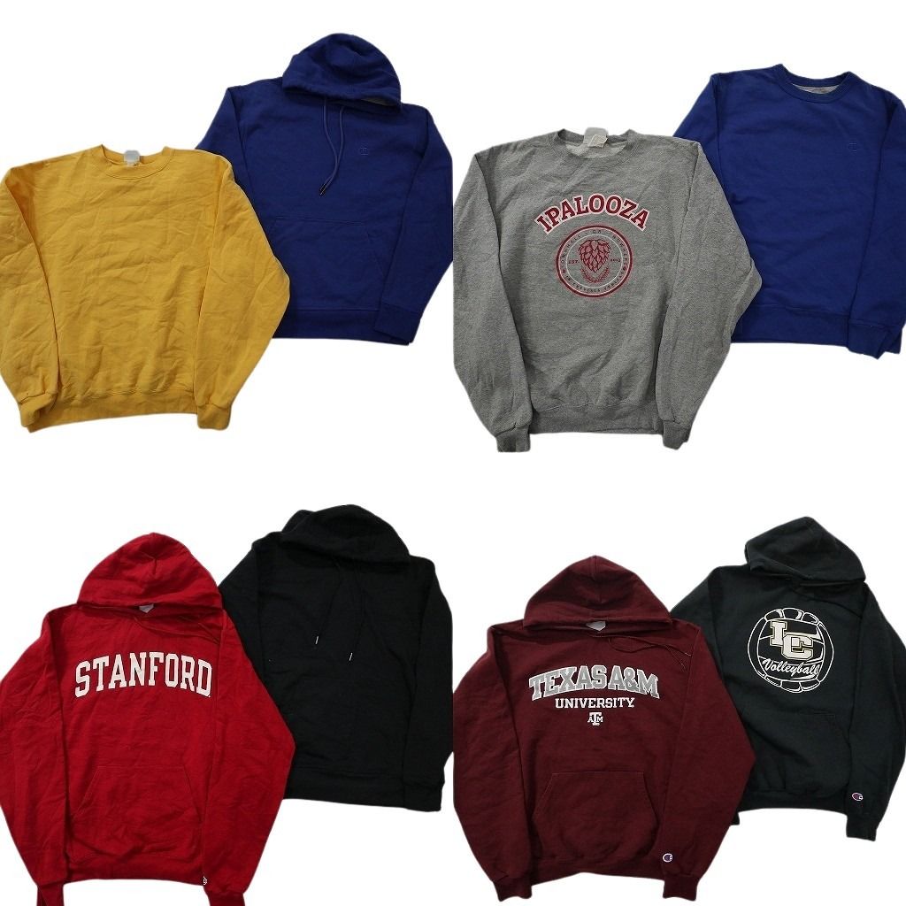 古着卸 チャンピオン Champion スウェット セット メンズ M 3段プリント カレッジ フーディー アーチロゴ ND 0907