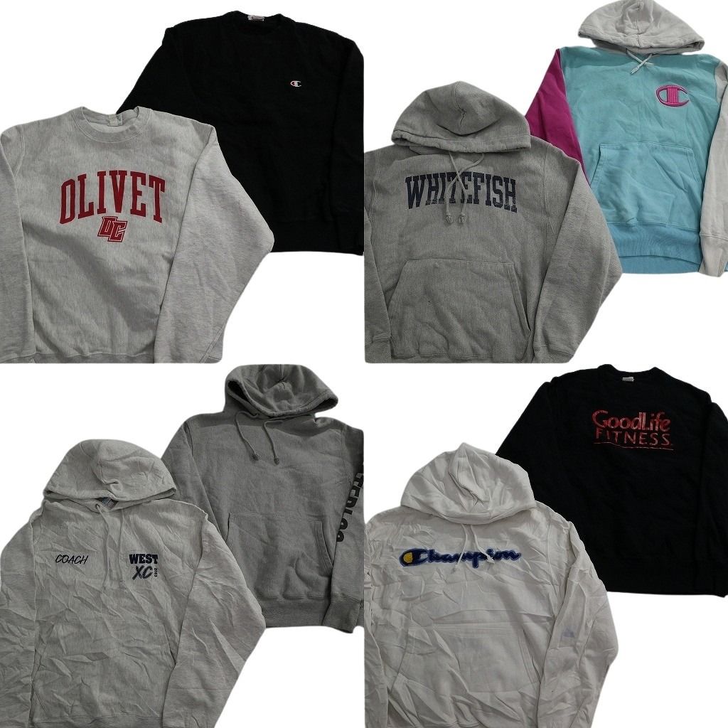 古着卸 チャンピオン Champion リバースウィーブ スウェット セット メンズ M L フーディー アーチロゴ 古着 ND 0940