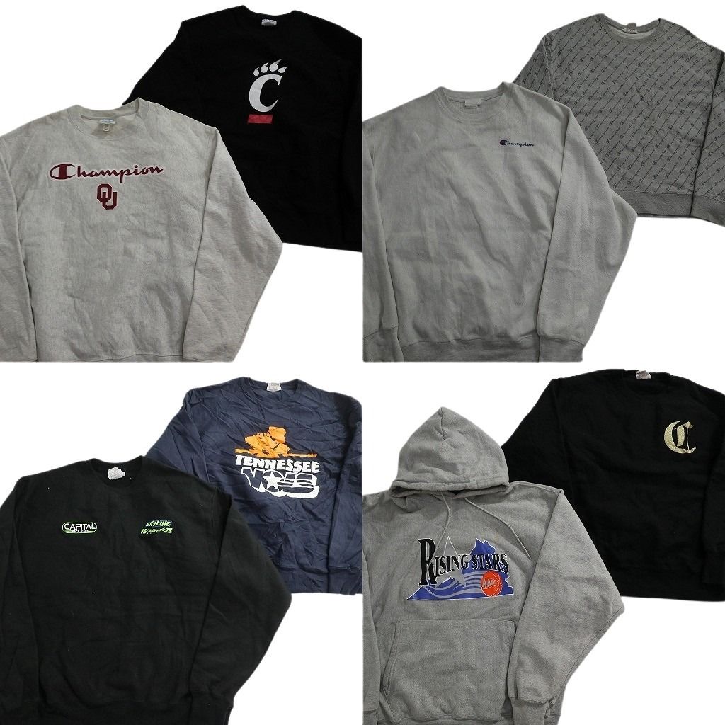 古着卸 チャンピオン Champion リバースウィーブ スウェット セット メンズ XL ワンポイント クルーネック ND 0937