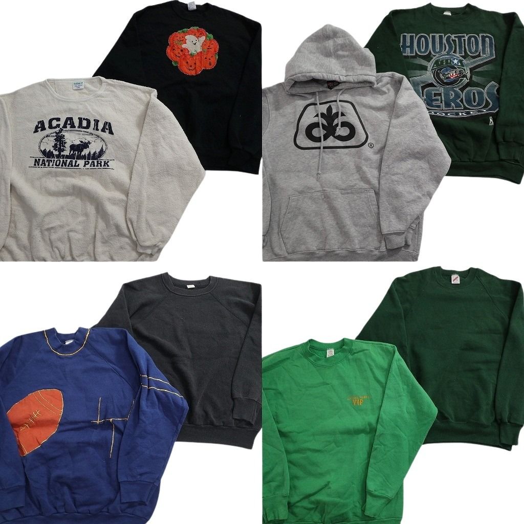 古着卸 まとめ売り USA製 スウェット 8枚セット (メンズ L ) フルーツ