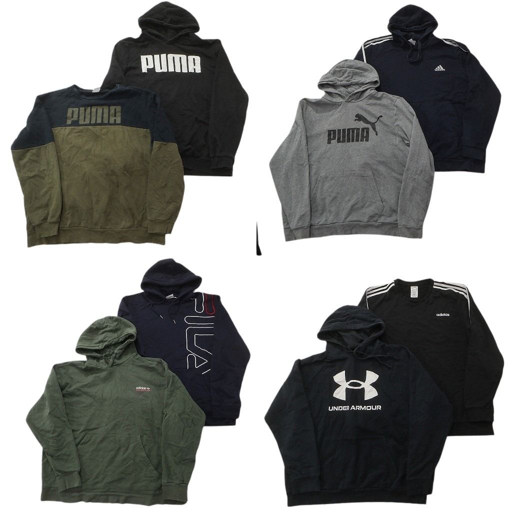 古着卸 スポーツブランドMIX スウェット セット メンズ 2XL アディダス フィラ プーマ アンダーアーマー 古着 ND0960