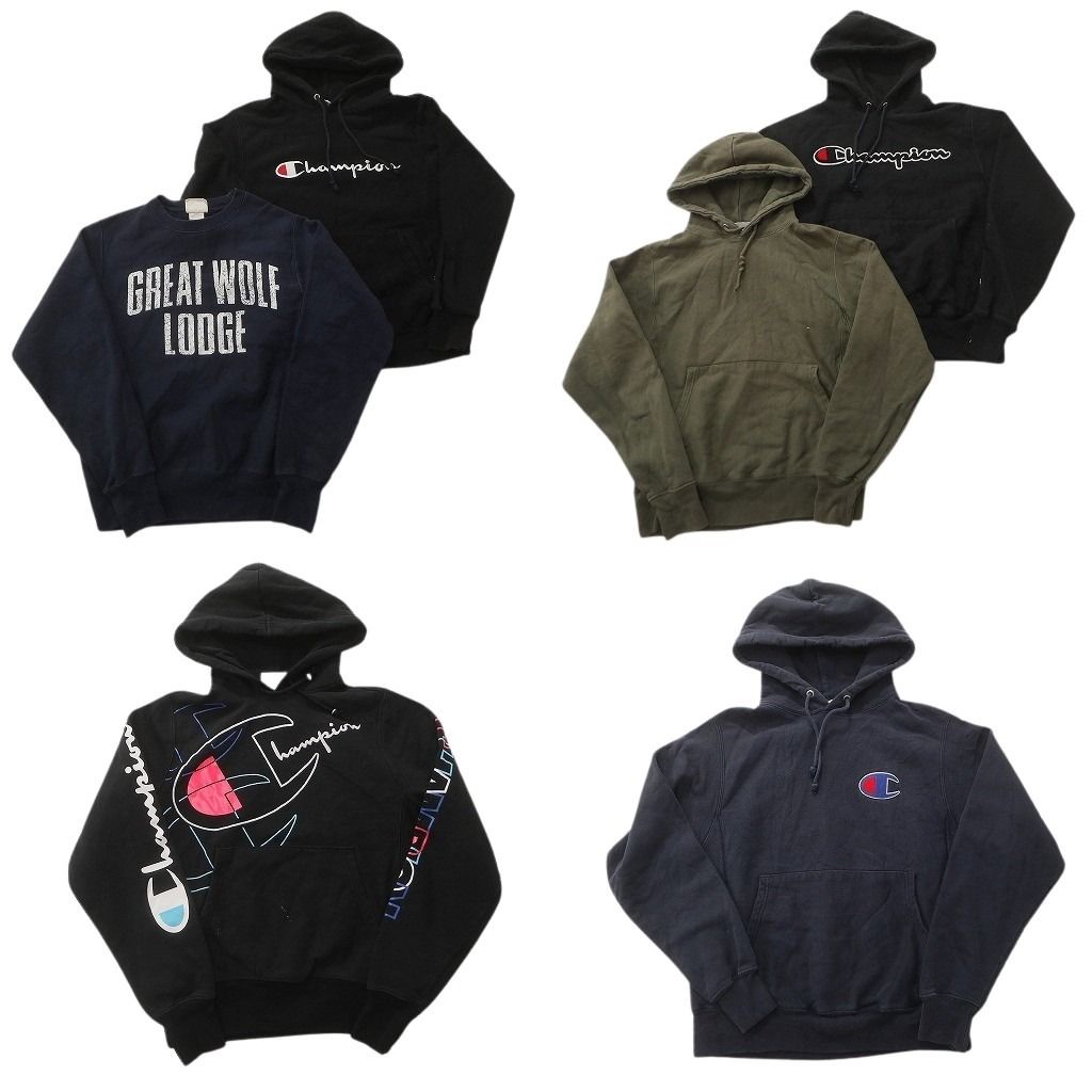 古着卸 チャンピオン Champion リバースウィーブ スウェット セット メンズ S フーディー カレッジ風 ロゴ ND0946