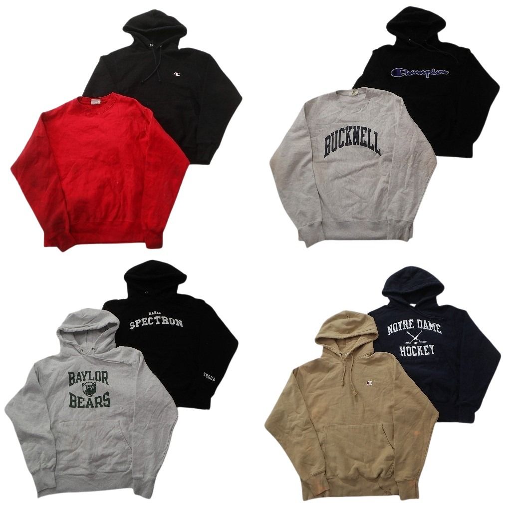 古着卸 チャンピオン Champion リバースウィーブ スウェット セット メンズ S M カレッジ風 フーディー 古着 ND 0944