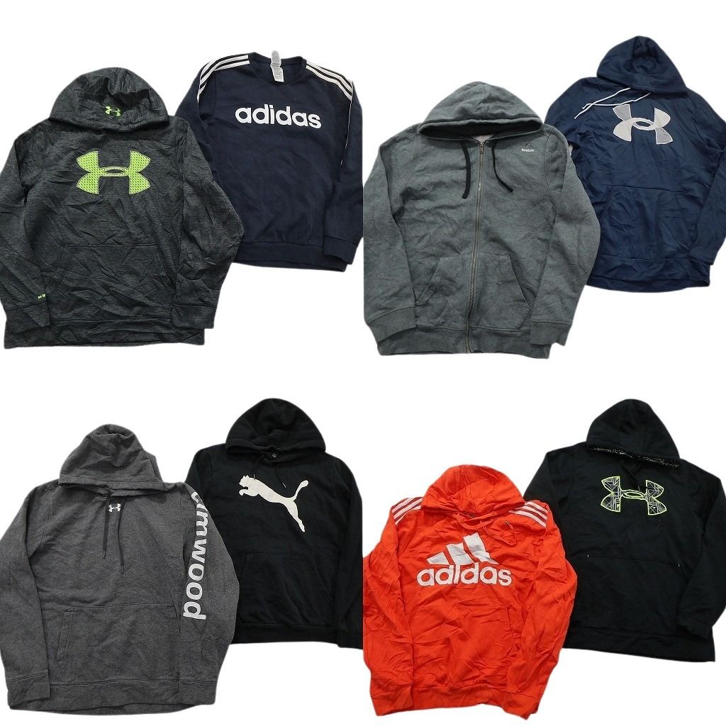 古着卸 スポーツブランドMIX スウェット セット メンズ M リーボック アンダーアーマー アディダス プーマ ND0965