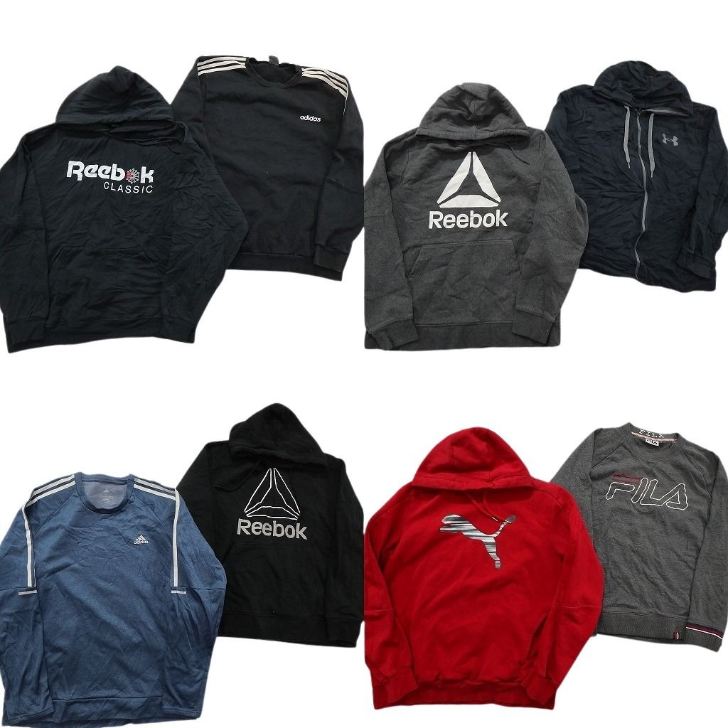 古着卸 スポーツブランドMIX スウェット セット メンズ L リーボック アンダーアーマー アディダス プーマ フィラ 古着 ND 0964