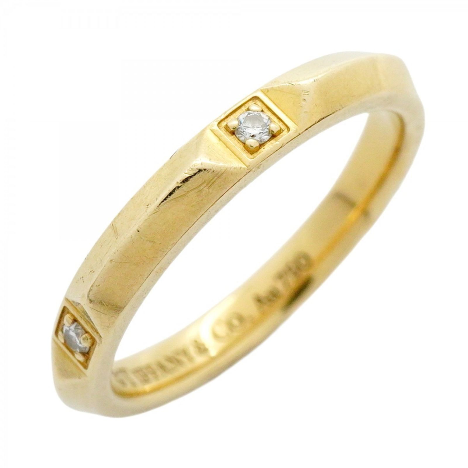 ティファニー Tiffany リング トゥルー 18 KYG イエローゴールド ダイヤモンド 10号レディース