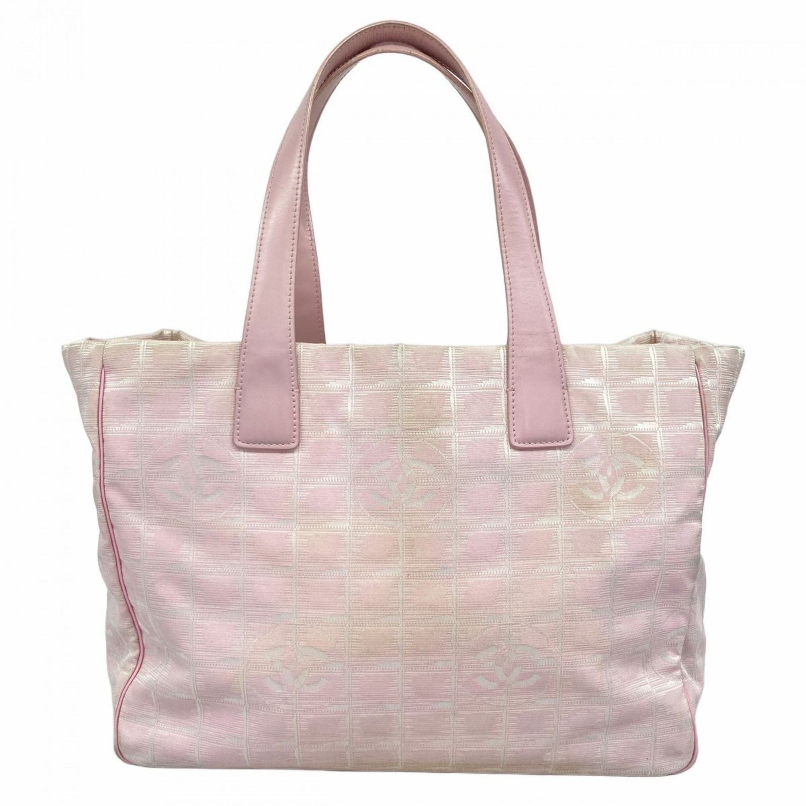 シャネル Chanel トートバッグ ニュートラベル ナイロン ピンク シルバー レディース