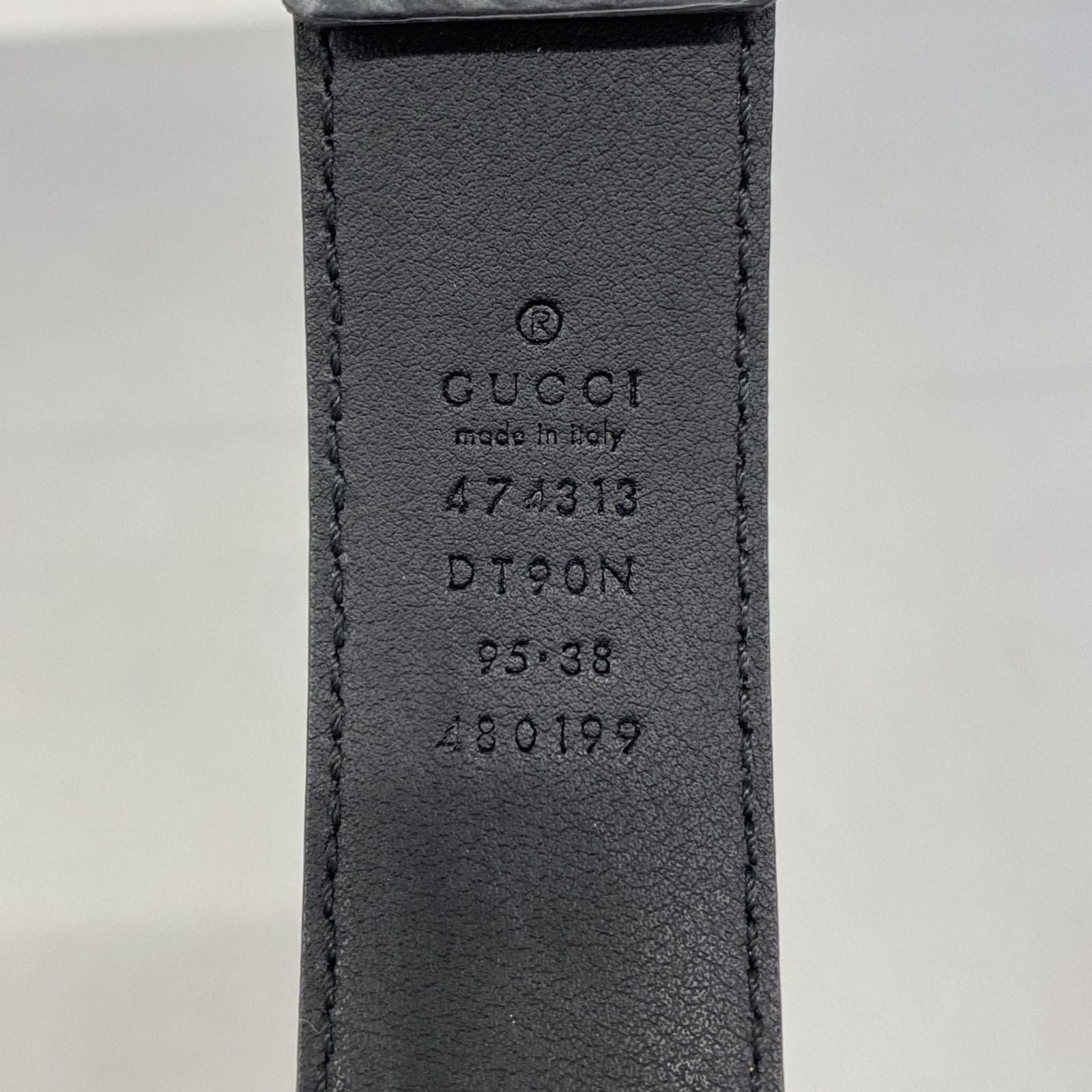 グッチ Gucci ベルト 480199 レザー ブラック メンズ