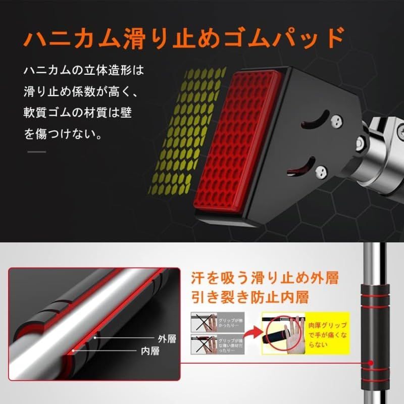 懸垂バー チンニング棒 懸垂棒 筋力トレーニング ぶら下がり健康器 自宅 筋トレ 懸垂マシン 滑り止め30秒簡単設置 背筋 胸筋 腹筋 二頭筋 穴あけ不要 ネジ不要 室内用 安全ロック付き 日本語 懸垂バー 懸垂棒 チンニング棒 日本語説明書 最大2000円OFFクーポン配布ぶら下がり健康器 ドアジム