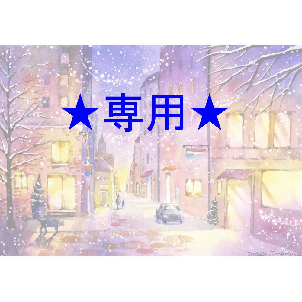 さくらさま 原画 灯色の雪 SMサイズ 水彩画 2928