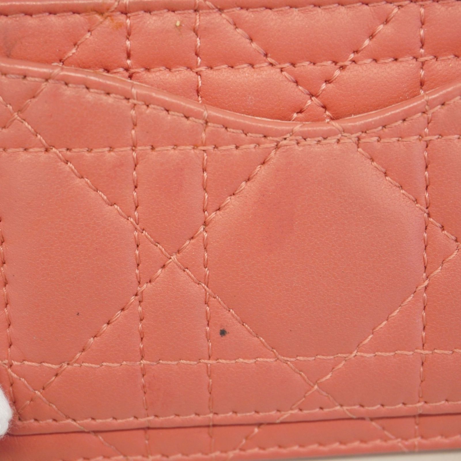  クリスチャン ディオール Christian Dior クリスチャンディオール 財布 コインケース カナージュ レザー ピンク レディース コインケース 小銭入れ 小物