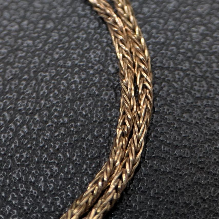 ヴィンテージ 14金 ITALY刻印 ロープチェーン 細身ブレス 19 cm 1 11 g 14 K ゴールド 重ね付け ブレスレット