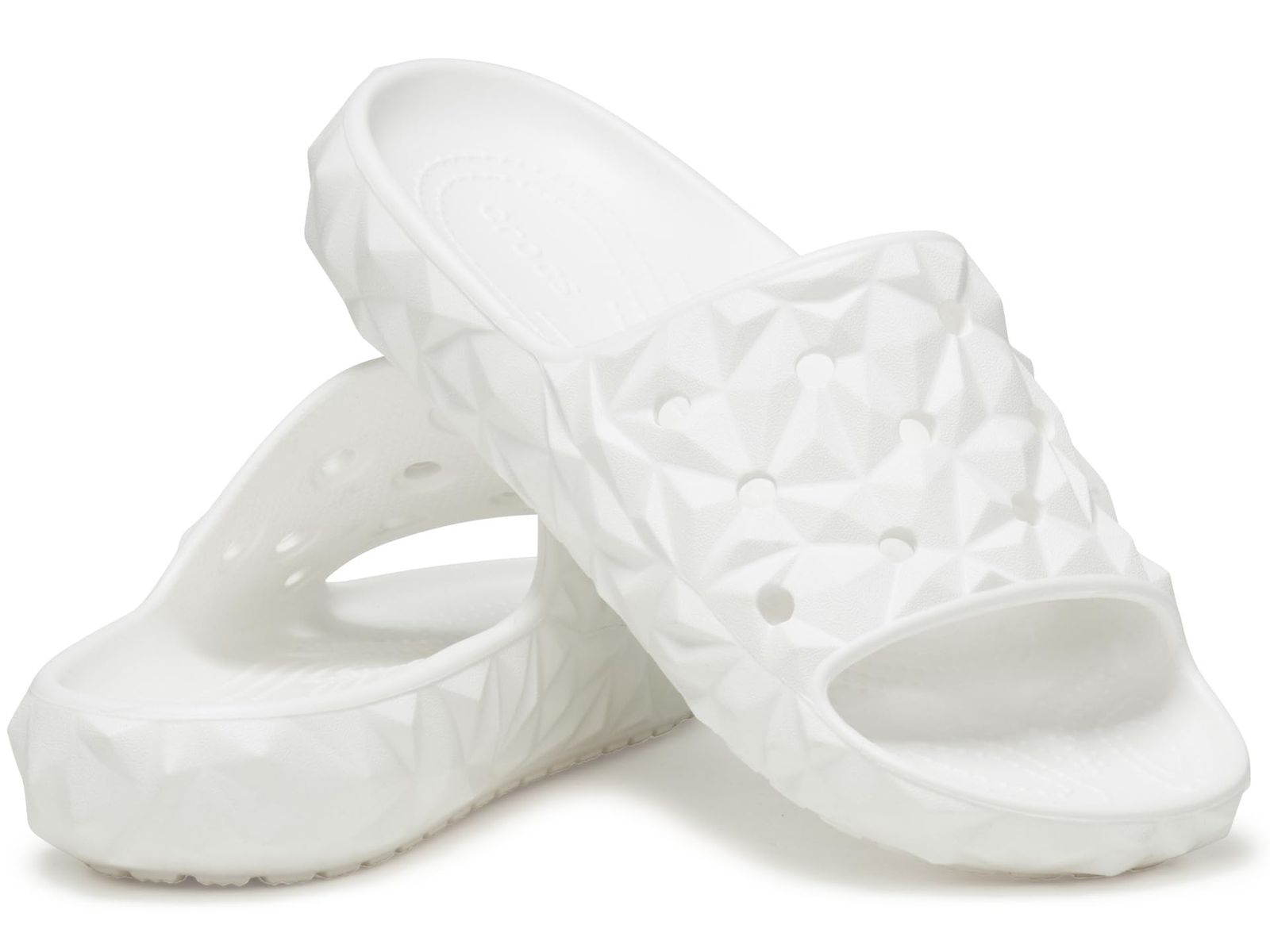 クロックス サンダル クラッシック ジオメトリック スライド ホワイト 27 0 cm Free Size