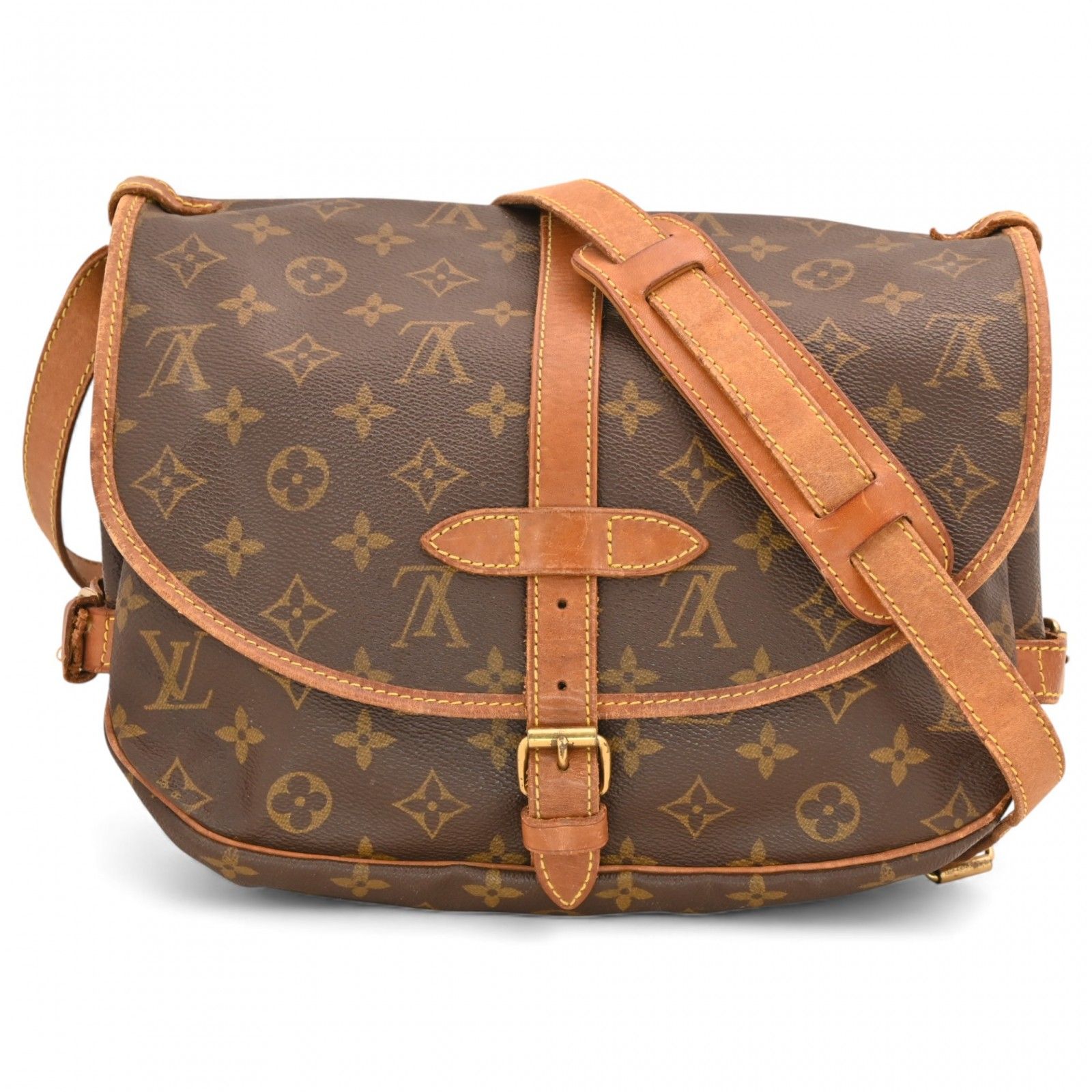 ルイヴィトン モノグラム ソミュール30 ショルダーバッグ Bランク lv 5427 hh