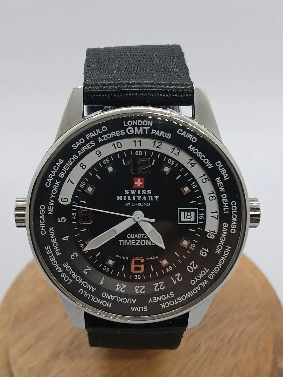 スイス ミリタリー GMT タイムゾーン ウォッチ