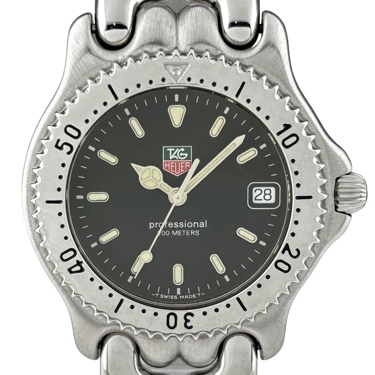 タグホイヤー TAG HEUER プロフェッショナル セルシリーズ WG 1114-K 0 腕時計 SS クォーツ ブラック メンズ