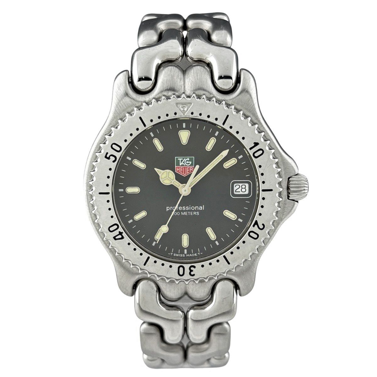 タグホイヤー TAG HEUER プロフェッショナル セルシリーズ WG 1114-K 0 腕時計 SS クォーツ ブラック メンズ