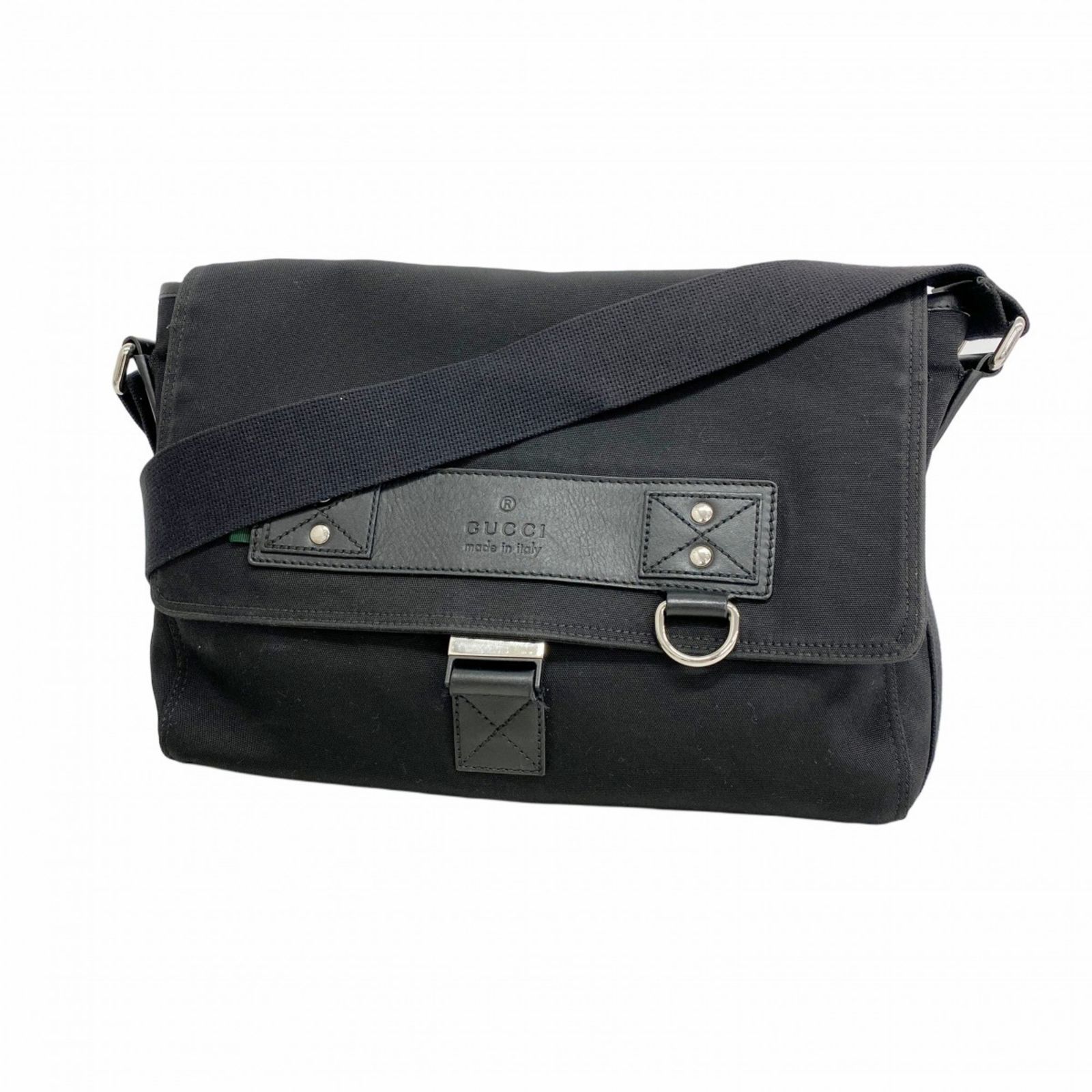 グッチ Gucci ショルダーバッグ シェリーライン 246067 ナイロン ブラック レディース