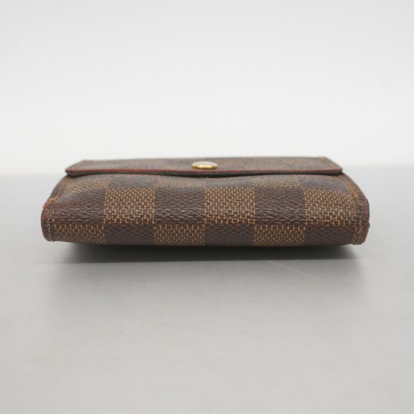 ちゃんはるヴィトンダミエ３つ折り財布N61654 ルイヴィトン ダミエ ポルトフォイユエリーズ N61654 ブラウン LOUIS