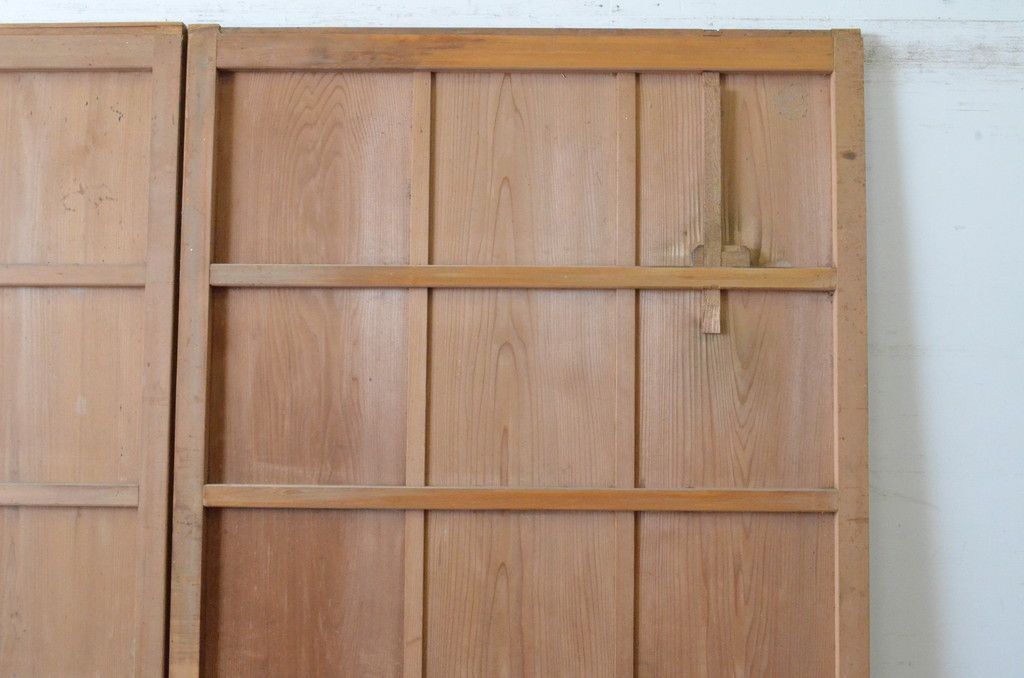  現状販売 雨戸 セット アンティーク建具 昭和初期 板戸 引き戸 4～7営業日前後で発送 修理加工希望の方3ヶ月程で発送 R-065250 ドア 扉 板戸 障子 住宅設備