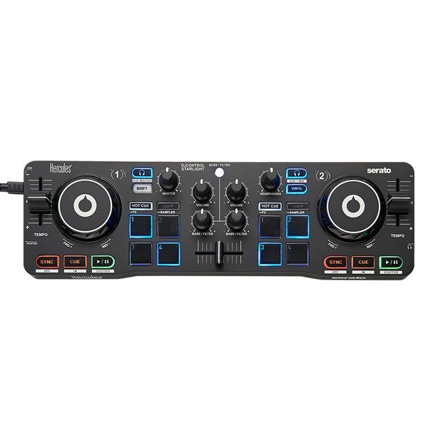 Hercules ハーキューリース DJ Control Starlight Serato Lite 付属 タッチ キャパシティブ ジョグホイール搭載ポケットDJコントローラー