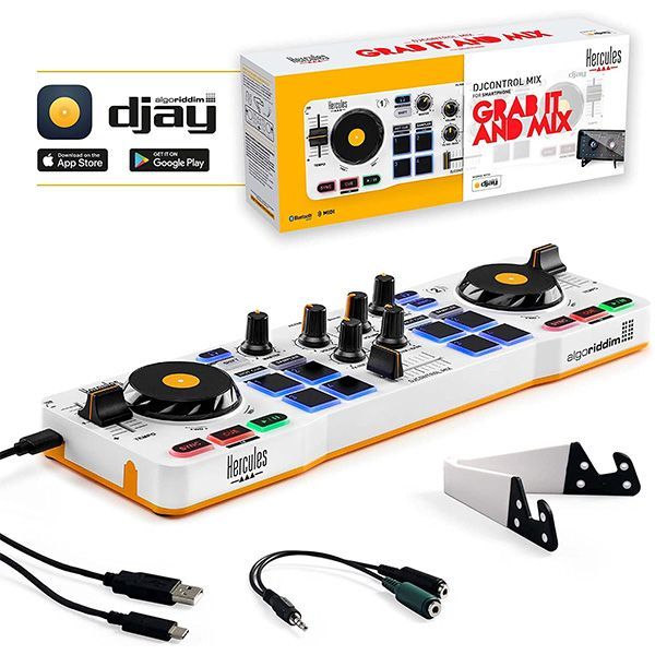 Hercules ハーキューリース DJControl Mix - Bluetooth Wireless DJ Controller iOS and Android 2 Decks dJay Apple Music対応 ワイヤ