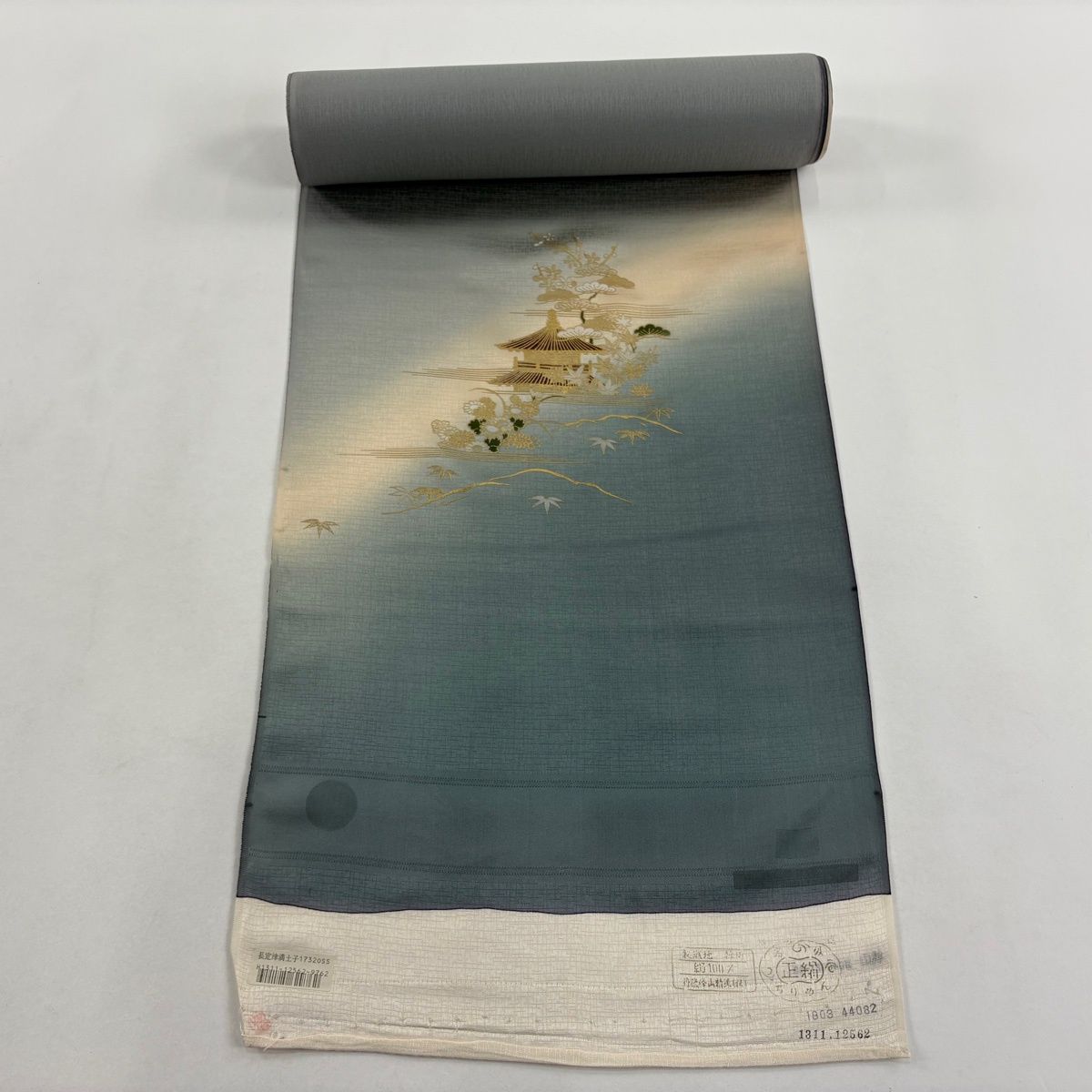 付け下げ 金彩 オリーブグリーン色 正絹 反物 付け下げ 金彩 オリーブグリーン色 正絹 反物 【公式通販】