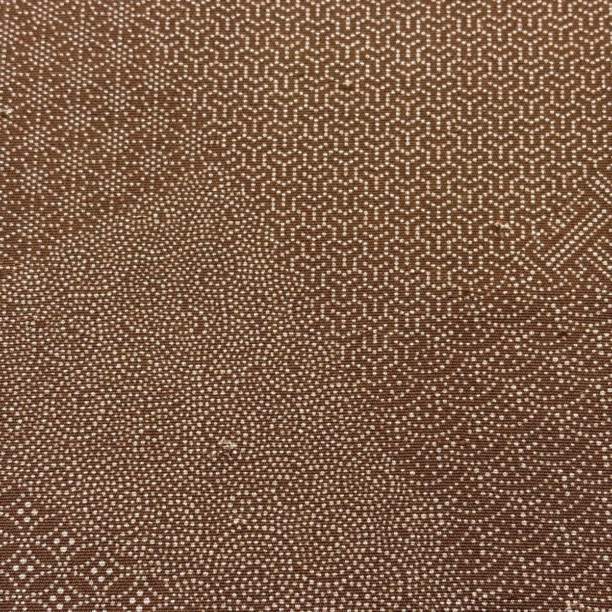 反物 秀品 江戸小紋 七宝 青海波 茶色 正絹