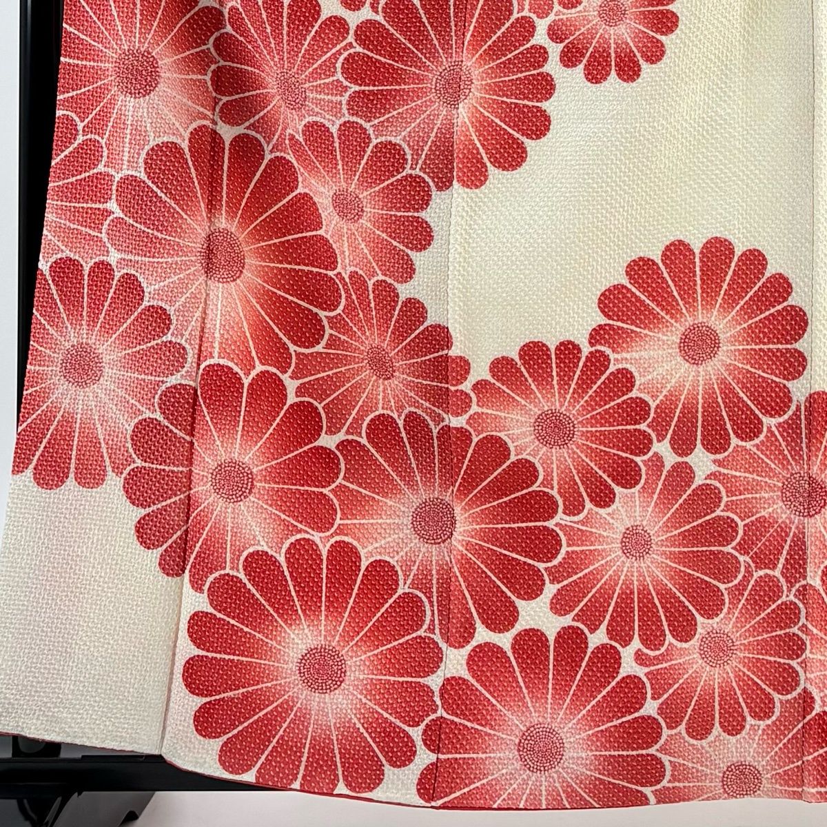 振袖 身丈160.5 cm 裄丈63.5 S 袷 花 クリーム 正絹 秀品