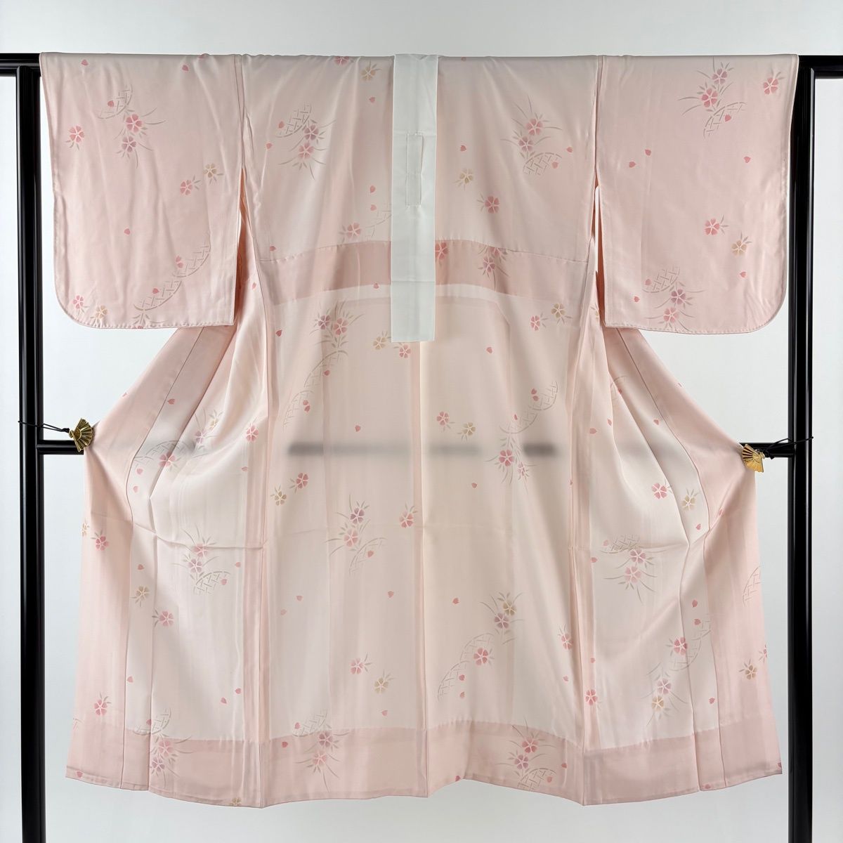 長襦袢 身丈127 5 cm 裄丈64 M 撫子 花びら 薄ピンク 正絹 秀品