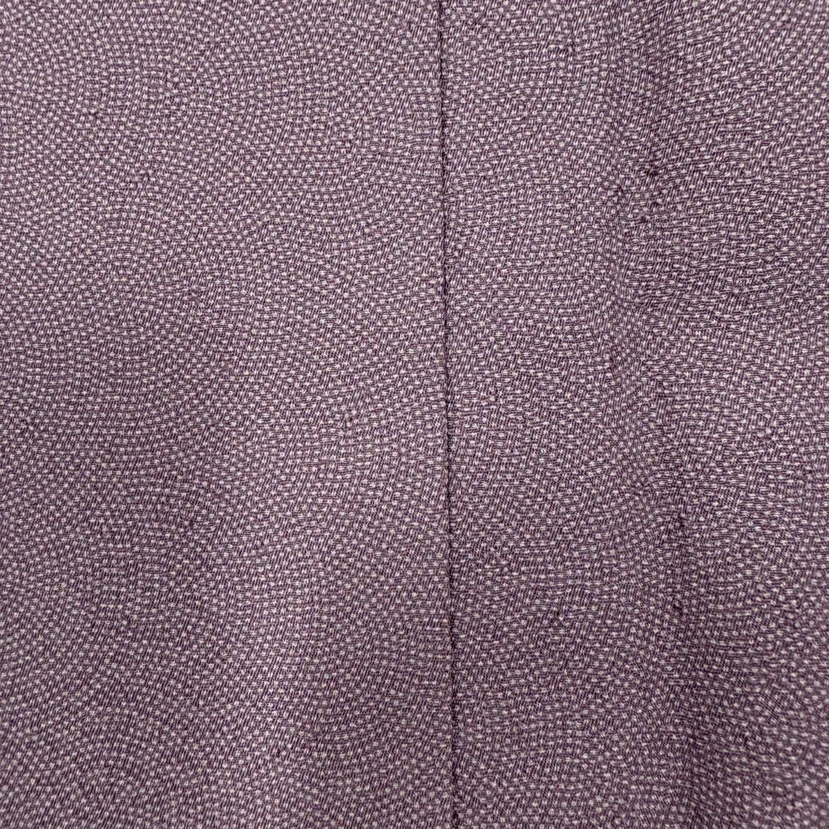 美品】 江戸小紋 身丈156.5cm 裄丈65cm M 袷 鮫 紫 正絹 秀品 一つ紋