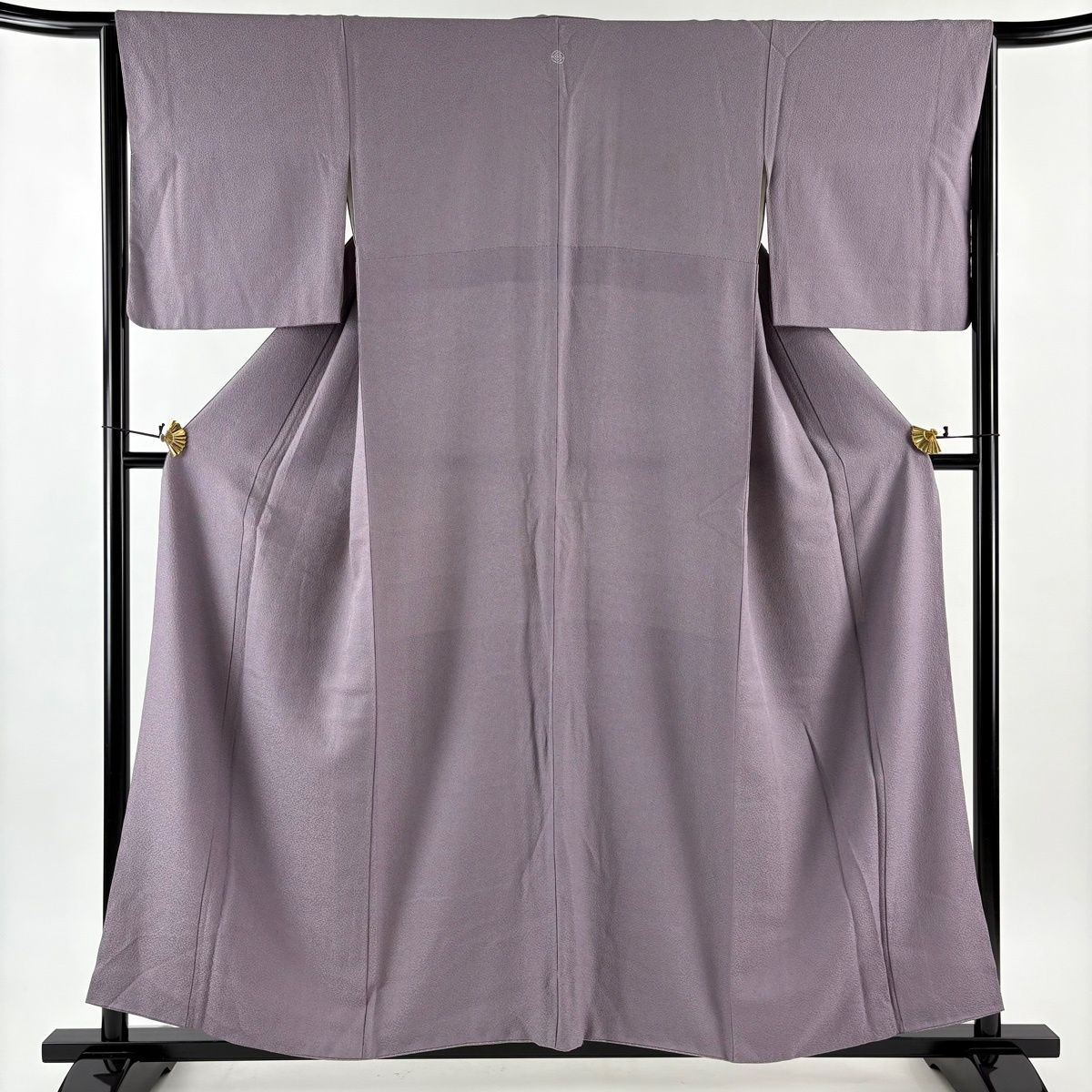 江戸小紋 身丈156.5 cm 裄丈65 M 袷 鮫 紫 正絹 秀品 一つ紋