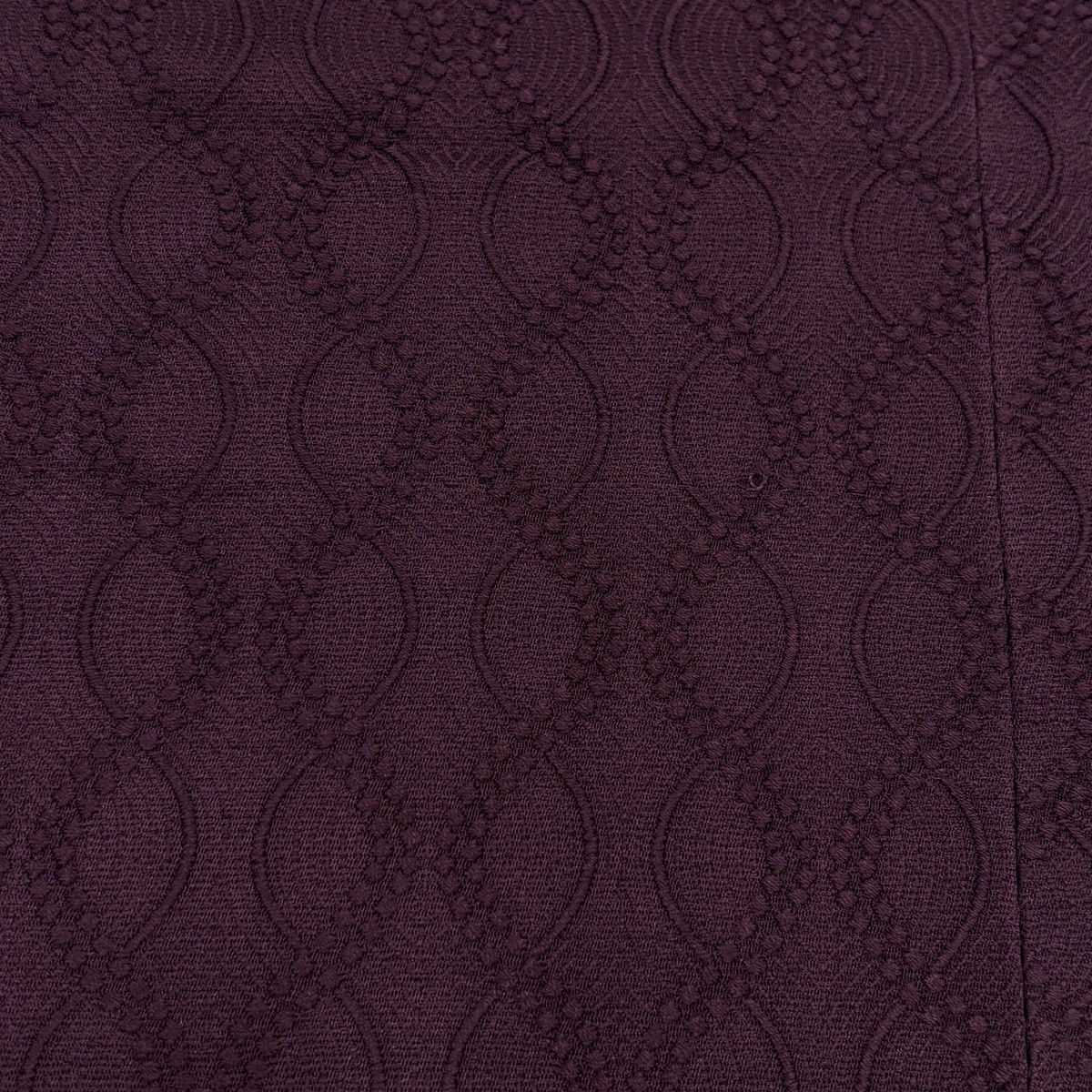  道行 身丈128.5 cm 裄丈68.5 L 和装コート 角衿 地紋 幾何学 紫 正絹 羽織 着物 浴衣