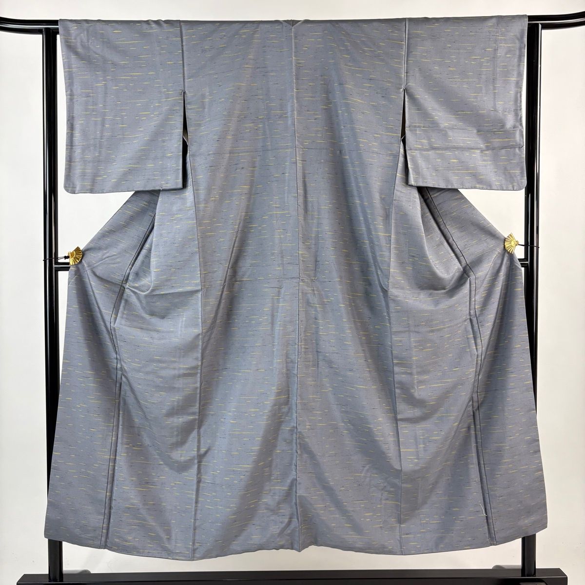 小紋 身丈151 cm 裄丈62 5 S 袷 紬地 霞 青灰色 正絹