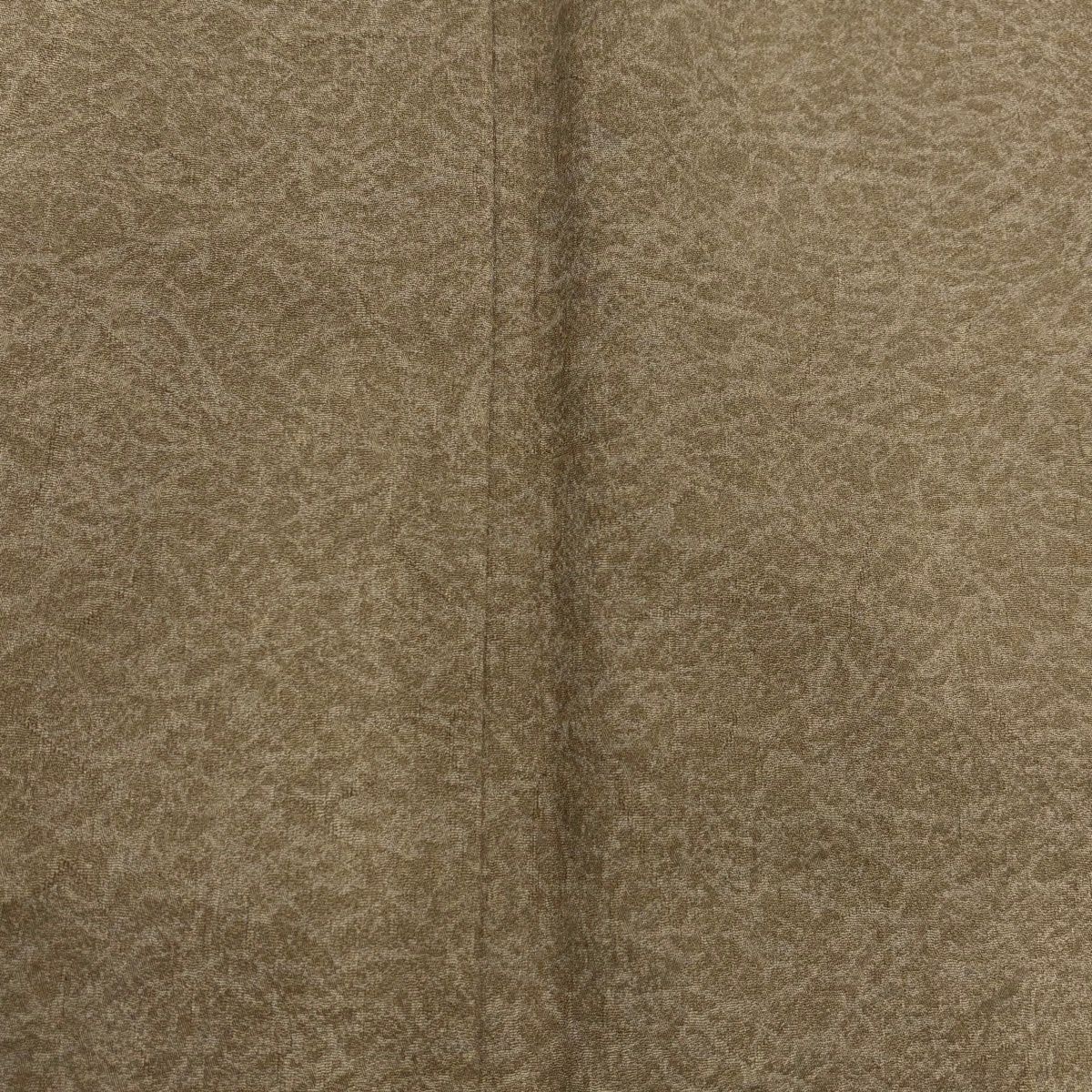  男着物 身丈144.5 cm 裄丈66 M 袷 幾何学模様 茶緑色 正絹 着物 着物 浴衣