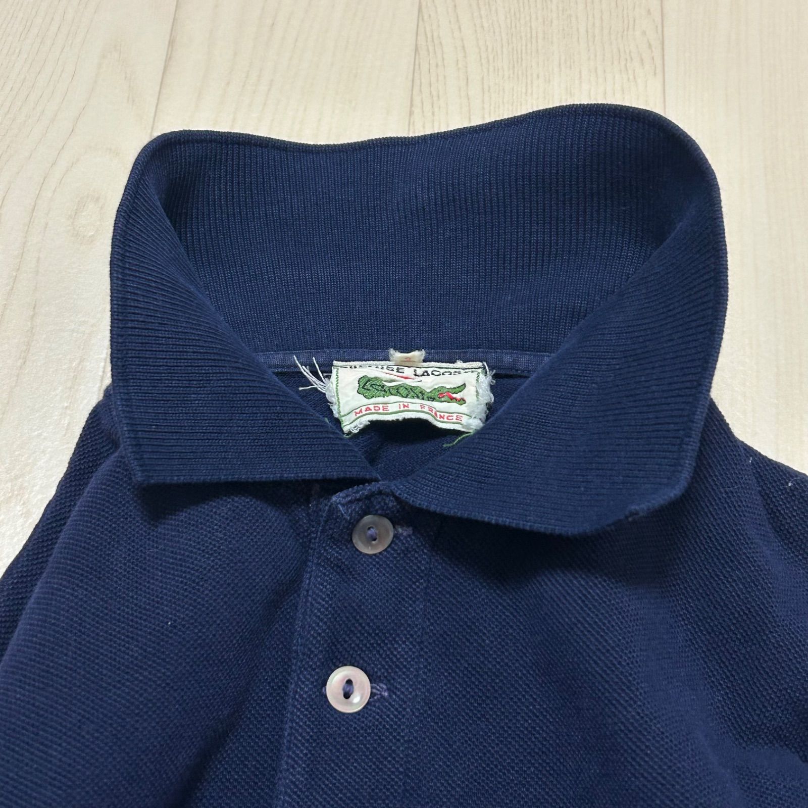 70s フランス製 CHEMISE LACOSTEシュミーズラコステ ポロシャツ 古着 未使用 CHEMISE LACOSTE シュミーズラコステ 70s 80s
