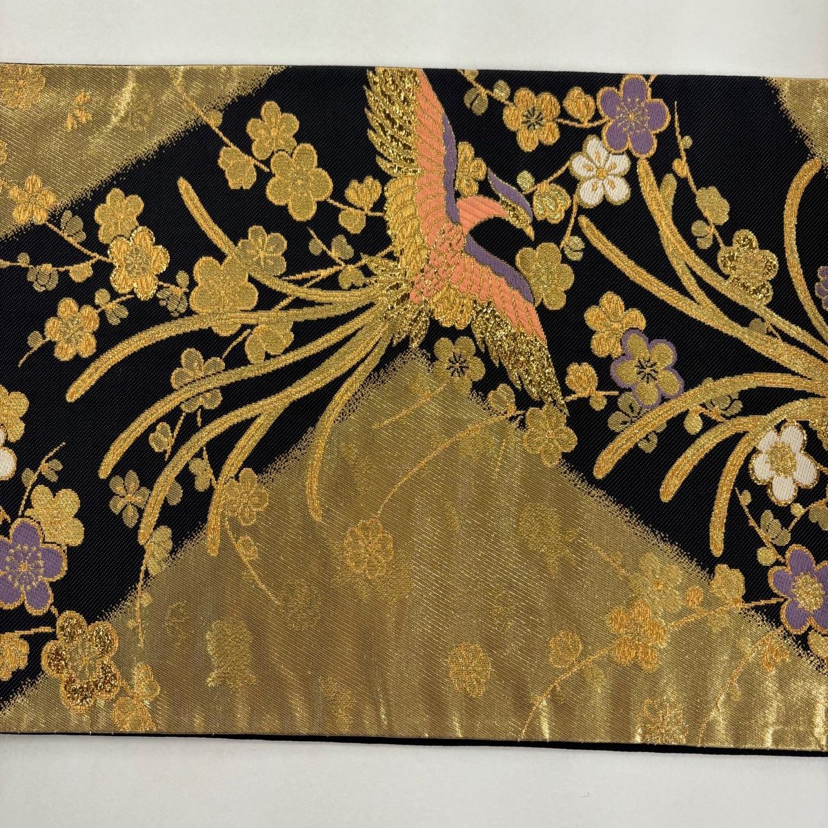 袋帯 秀品 鳳凰 枝梅 金糸 箔 金色 六通 正絹 【中古】 - メルカリ