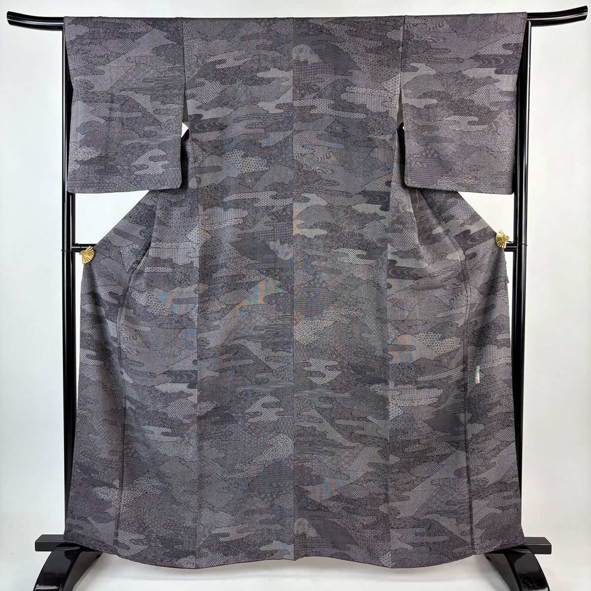 江戸小紋 身丈161.5cm 裄丈64cm M 袷 人間国宝 中村勇二郎 落款 寄せ柄