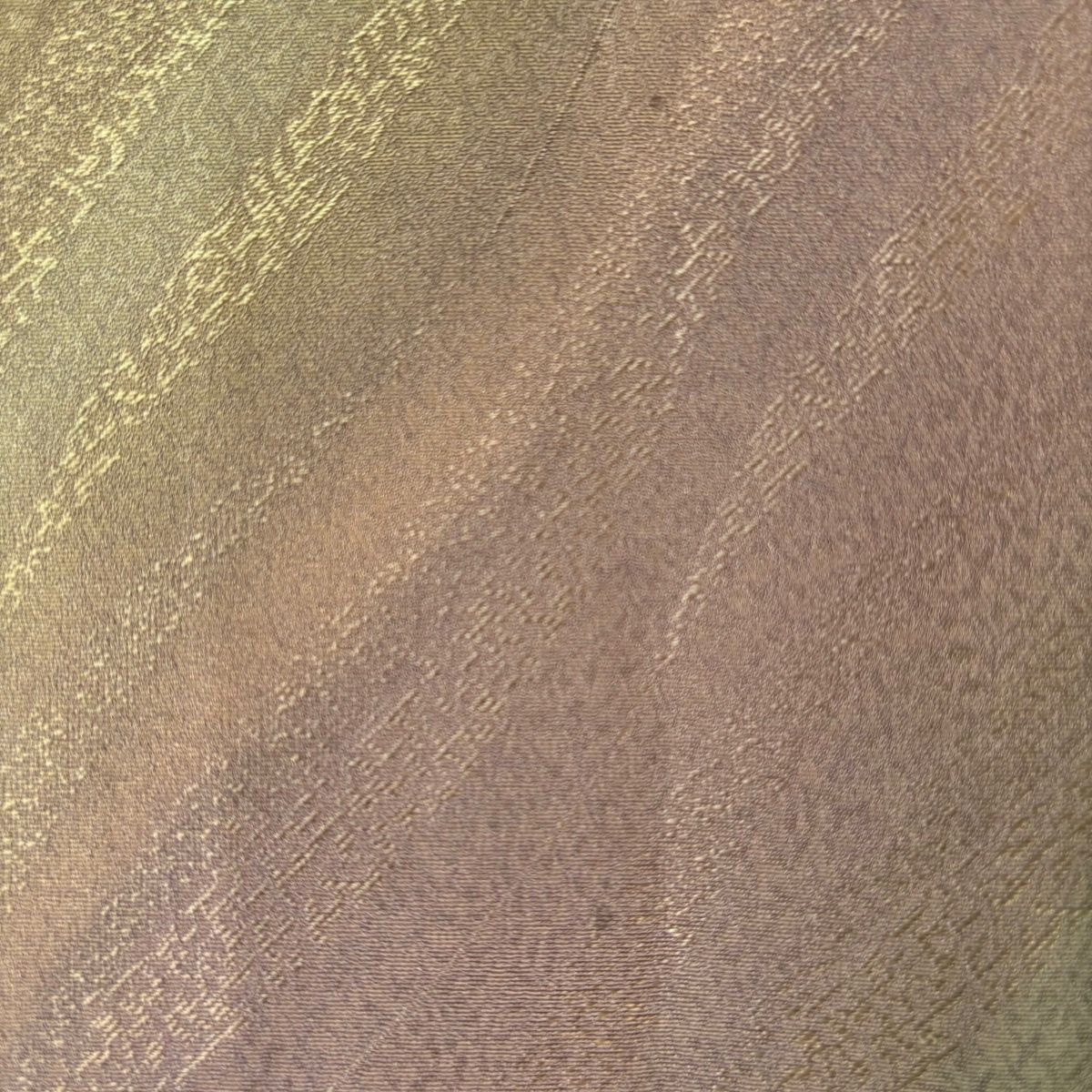  道中着 身丈101 cm 裄丈67.5 L 和装コート 着物衿 地紋 斜縞 ぼかし 茶緑色 正絹 羽織 着物 浴衣