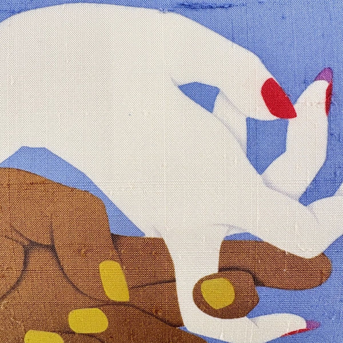 名古屋帯 落款 紬地 手 指 青灰色 正絹