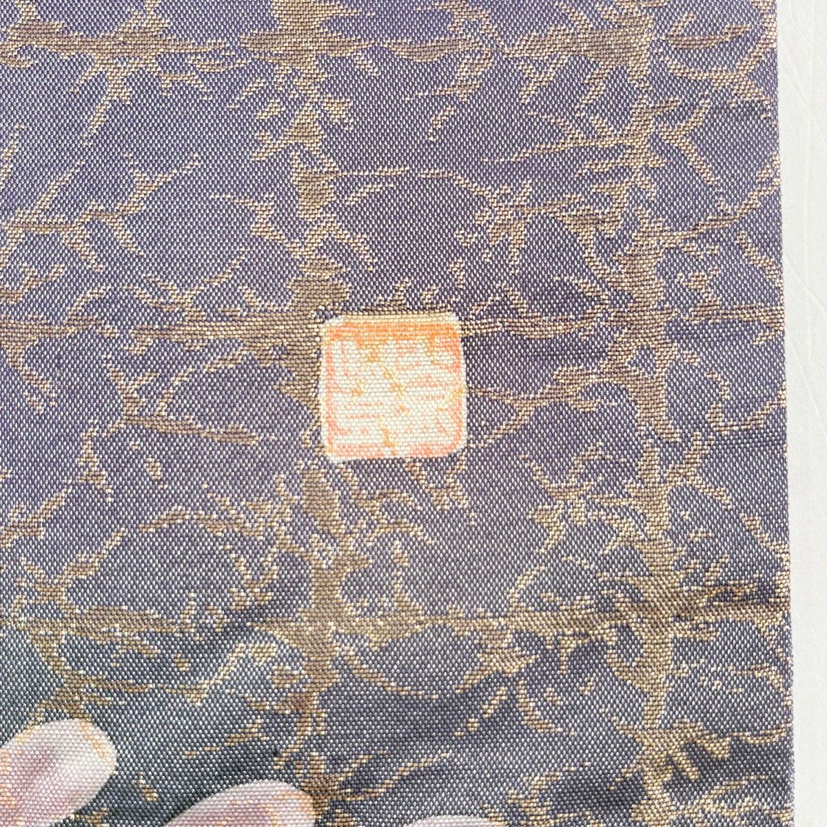 美品】 袋帯 名品 辻が花 格子 箔 紫 お太鼓柄 正絹 【中古】 - メルカリ