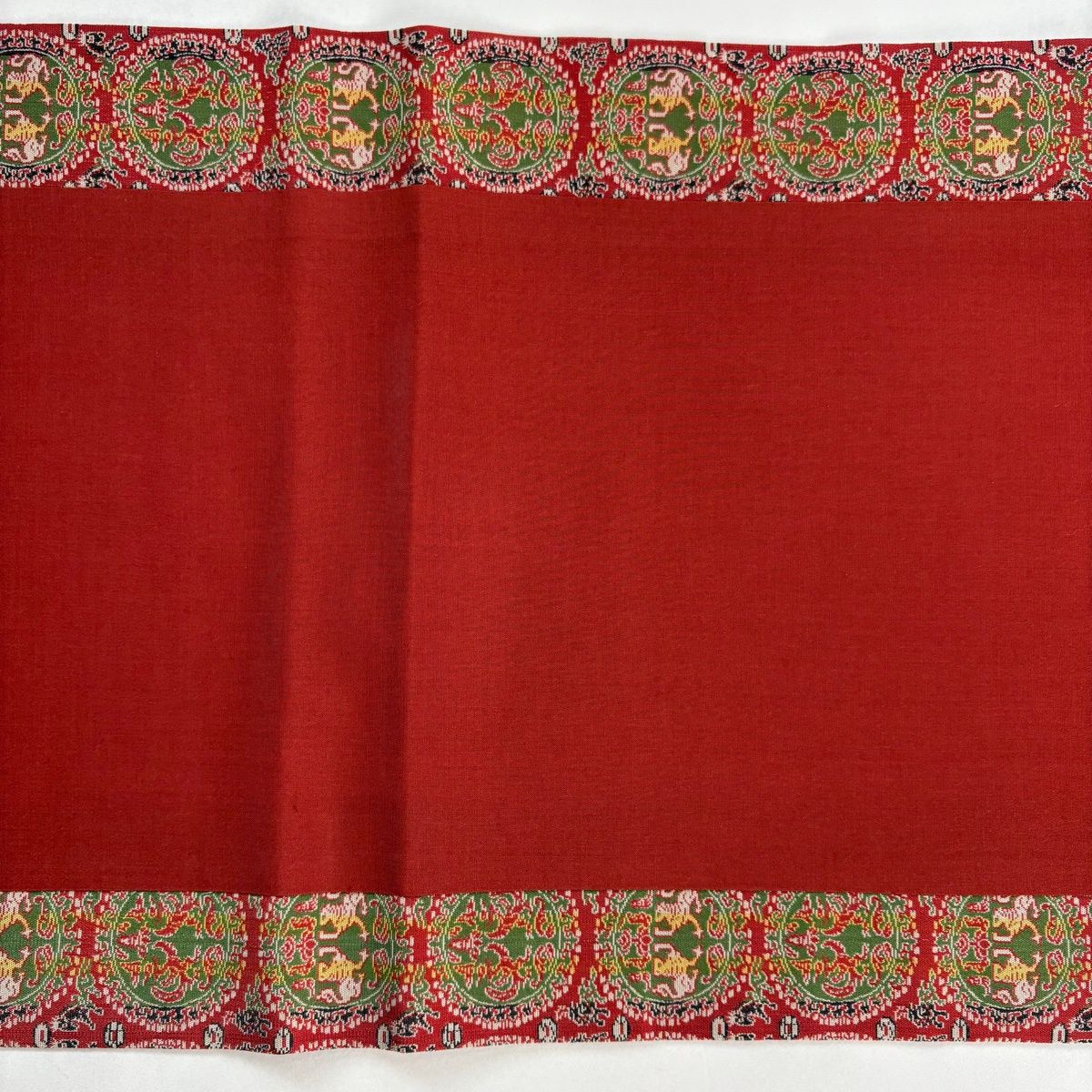 美品】 開き名古屋帯 名品 龍村美術織物 比翼仕立て 樹下双樹 赤 正絹