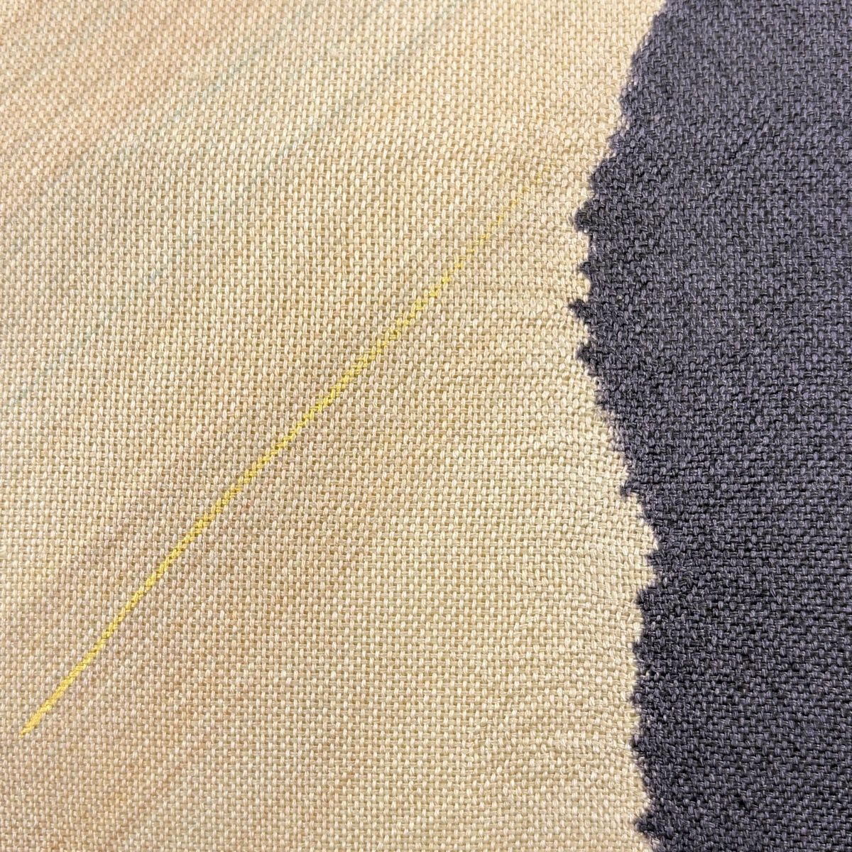 袋帯 柿渋染 雪輪 斜縞 金彩 薄茶色 六通 正絹