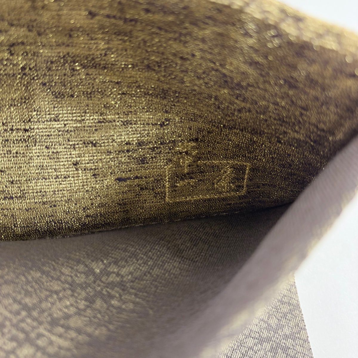  袋帯 桐 唐草 金糸 箔 灰紫 六通 正絹 袋帯 帯