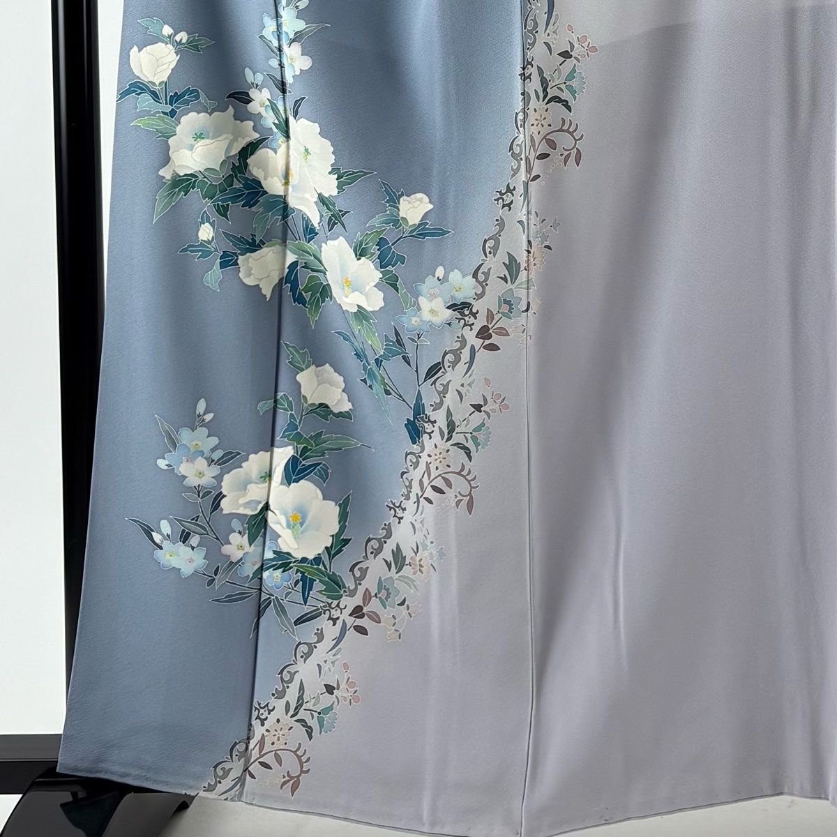 422 訪問着フルセット 正絹 灰青 ブルーグレー 友禅 暈し染め シンプル 楽天市場】青 ブルー（種類（着物）訪問着）（レディースファッション